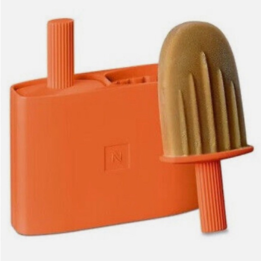 🎁 Nespresso Ice Lolly Mould Orange Mold Silicone Cream Popsicle NEW